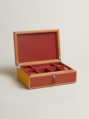Amalthee Tricolore watch and jewelry box, large model | Hermès USA